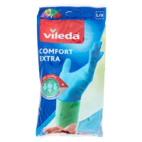 Vileda Guanti Casalinghi Comfort Extra In Lattice, Massima Protezione E Resistenza, Taglia L
