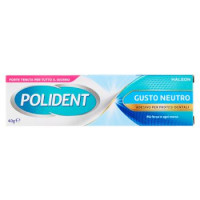 Polident Gusto Neutro Adesivo Protesi Dentiera Con Tenuta Giornaliera Senza Aromi Artificiali 40 Gr