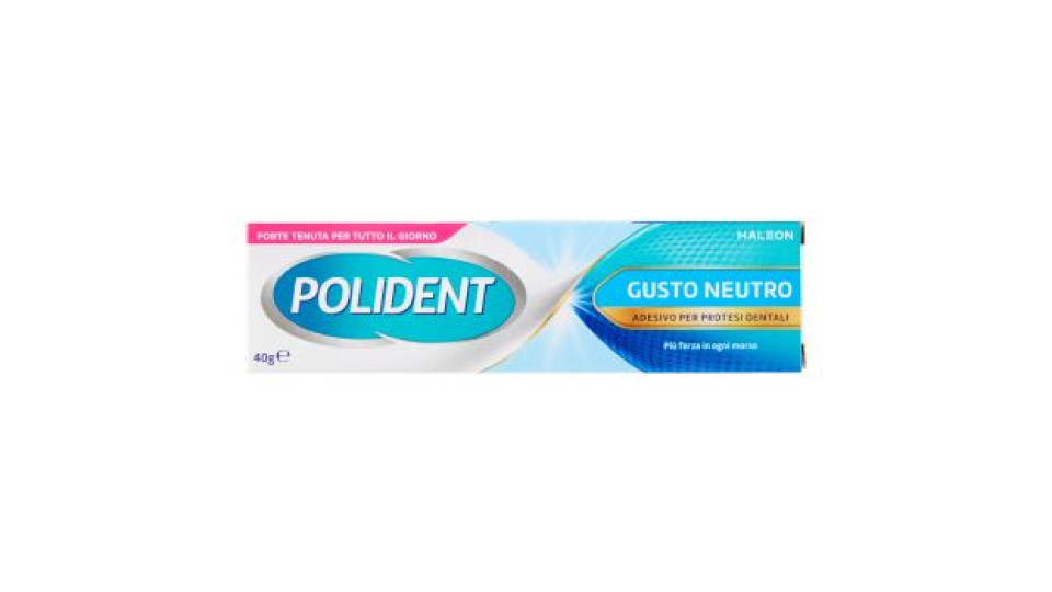 Polident Gusto Neutro Adesivo Protesi Dentiera Con Tenuta Giornaliera Senza Aromi Artificiali 40 Gr