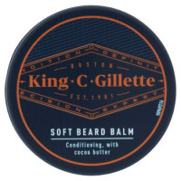 King C. Gillette Balsamo Delicato Da Barba Con Burro Di Cacao, Olio Di Argan, Burro Di Karité 100 Ml