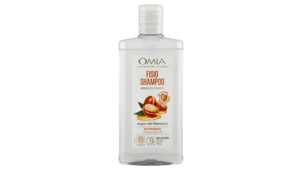 Omia Laboratori Ecobio Fisio Shampoo Ecobiologico Argan Del Marocco Nutriente 200 Ml