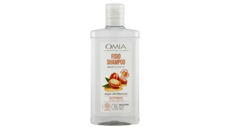 Omia Laboratori Ecobio Fisio Shampoo Ecobiologico Argan Del Marocco Nutriente 200 Ml