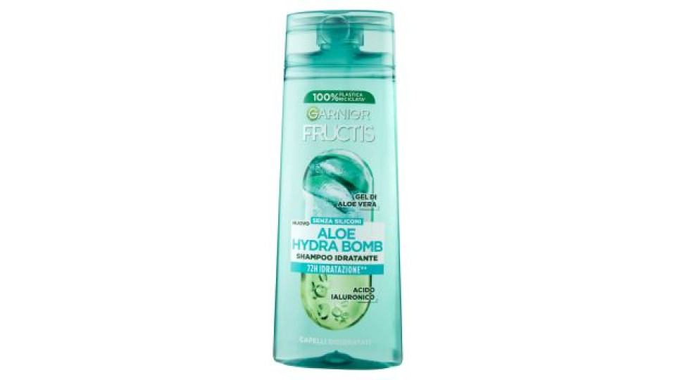 Garnier Fructis Shampoo Aloe Hydra Bomb, Shampoo Idratante Per Capelli Disidratati, 250 Ml