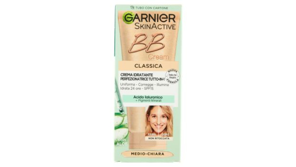 Garnier Bb Cream Classic, Con Acido Ialuronico, Tonalità Medio-chiara