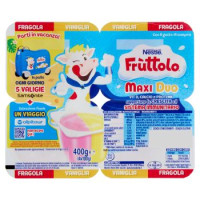 Frùttolo - Maxi Duo Fragola Vaniglia - 4 Pezzi da 100 g, Totale: