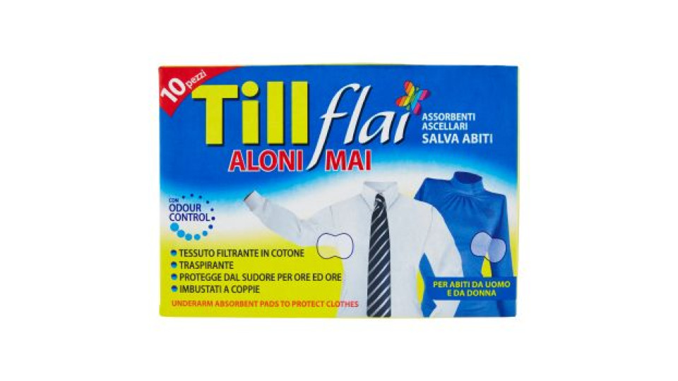 Till flai Assorbenti Ascellari Salva Abiti 10 pezzi