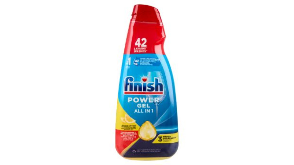 Finish Power Gel Lemon liquido lavastoviglie 42 lavaggi 940 ml