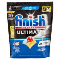 Finish, 32 Pastiglie per Lavastoviglie, Quantum Ultimate, 1 Confezione da 32 Pastiglie, Limone