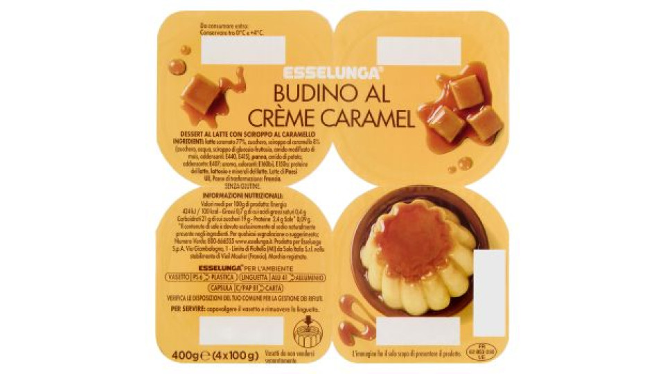 Esselunga, budino al crème caramel