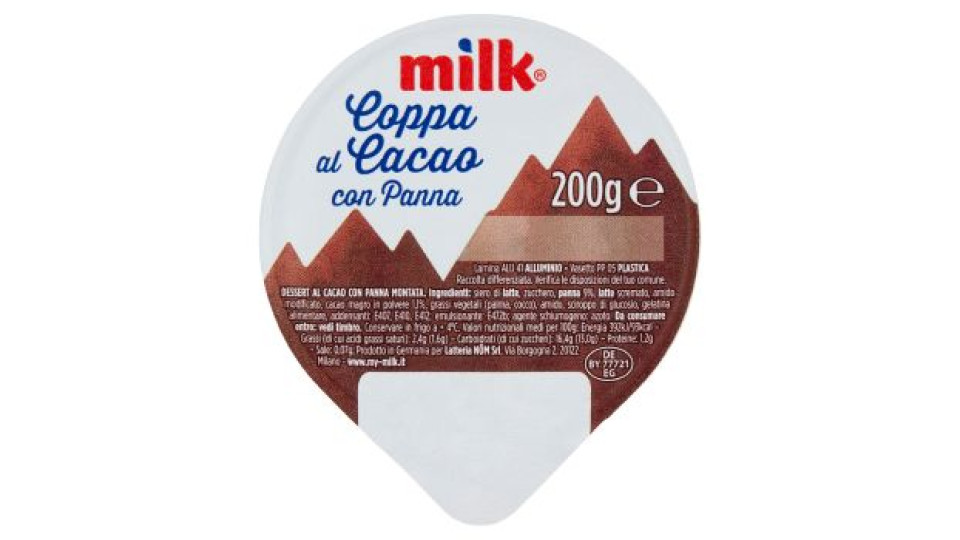 Milk Coppa alla vaniglia con panna