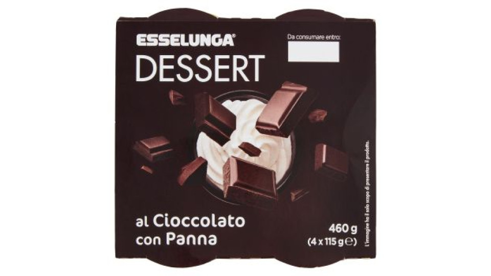 Esselunga, dessert al cioccolato con panna