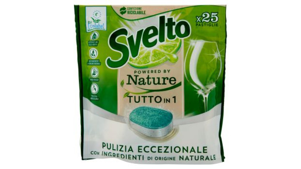 Svelto Powered by Nature Tutto in 1 25 Pastiglie 438 g