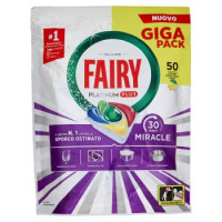 Fairy Platinum 60 Pastiglie Per Lavastoviglie, Detersivo in confezione da 60 Caps, Limone