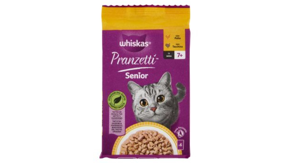 Whiskas pranzetti pollo tacchino gr.50x6