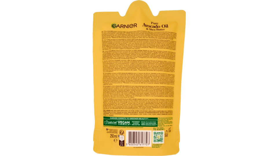 Garnier Ultra Dolce Balsamo all'olio di Avocado e burro di Karité per capelli ricci