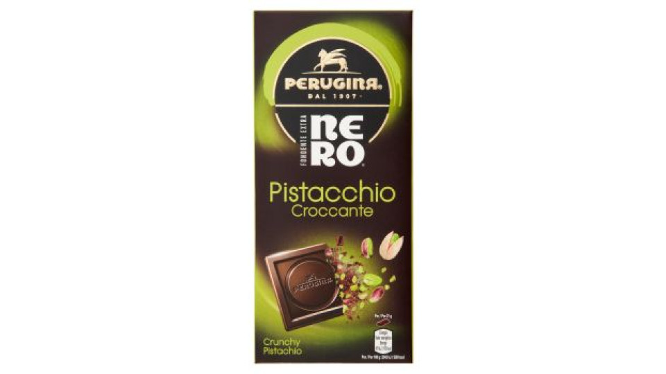 NERO PERUGINA Fondente Extra Pistacchio tavoletta di cioccolato fondente con granella di pistacchio