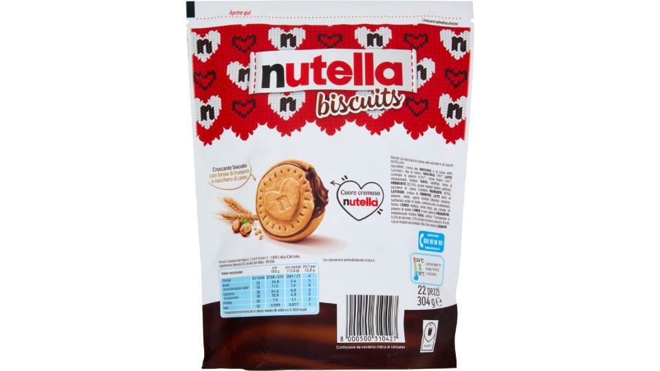Nutella, Biscuits