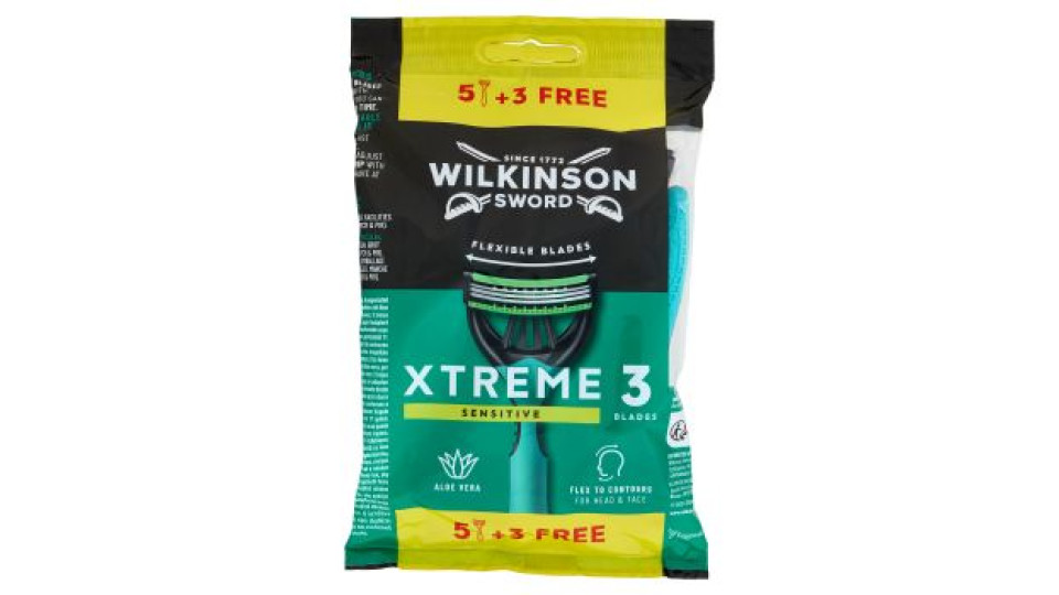 Wilkinson Sword Rasoio usa&getta Xtreme 3 Sensitive 4+2