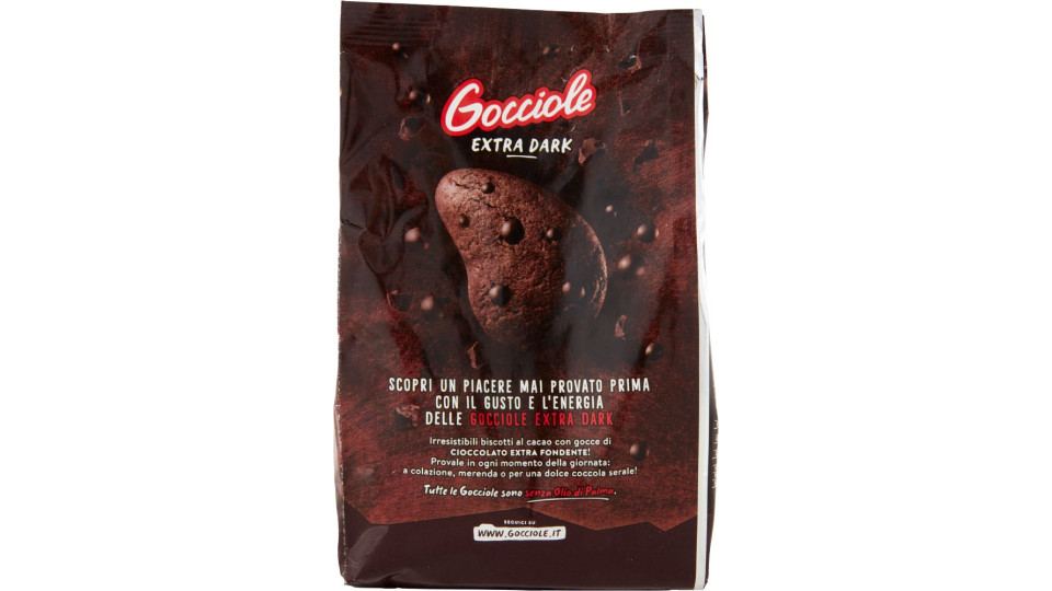 Pavesi Gocciole Extradark Biscotti con Gocce di Cioccolato Extra Fondente 400g