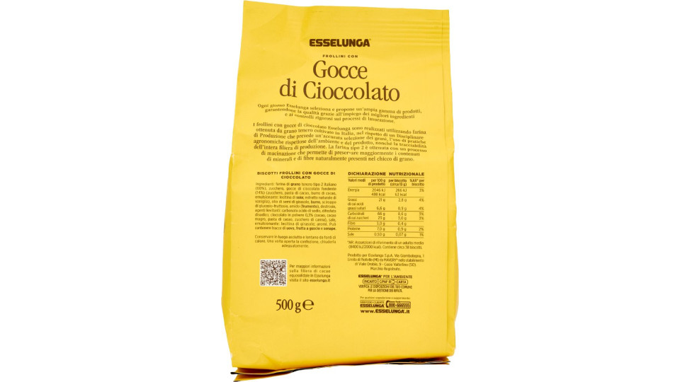Frollini Con Gocce Di Cioccolato