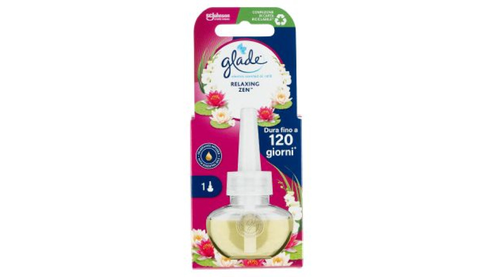 Glade® Liquido Elettrico Ricarica, Profumatore per ambienti, Fragranza Relaxing Zen 20ml