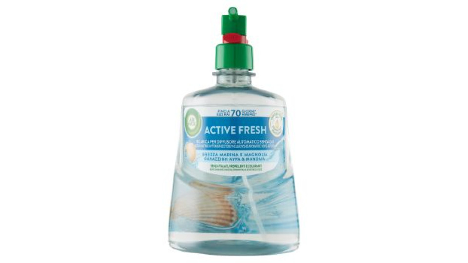 Air Wick Active Fresh Ricarica per Diffusore Automatico Brezza Marina Profumatore per ambiente 228ml
