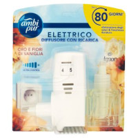Ambi Pur Profumatore per Ambienti Elettrico Starter Kit, Lenor Oro e Fiori Vaniglia, 20 ml