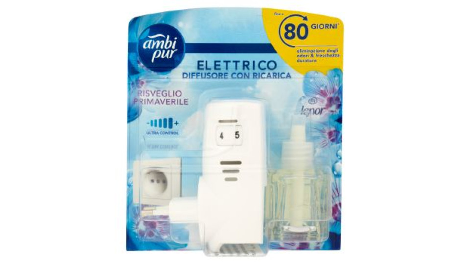 Ambi Pur Profumatore per Ambienti Elettrico Starter Kit 3Volution, Lenor Risveglio Primaverile,20 ml