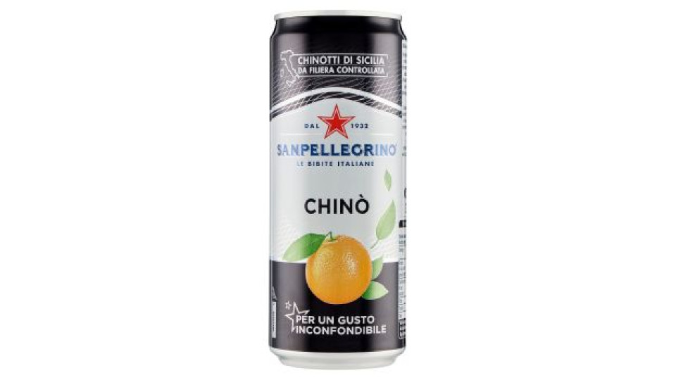 SANPELLEGRINO Bibite Gassate, CHINÒ Lattina da 33 cl Confezione di