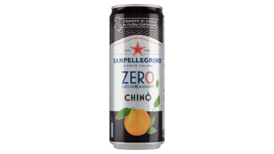 SANPELLEGRINO Chinò Zero Zuccheri Aggiunti, Lattina 33 cl