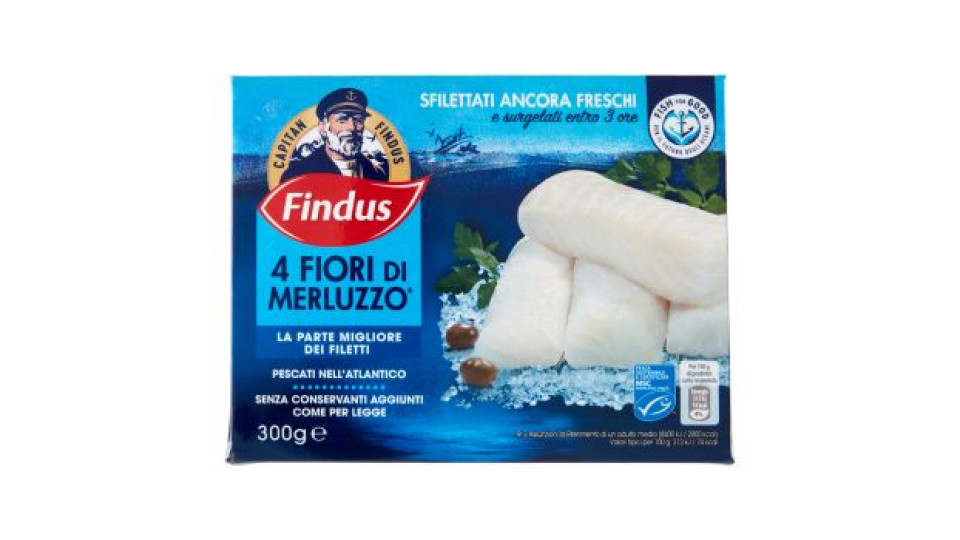 Capitan Findus 2 Fiori di Merluzzo d'Alaska Pastellati