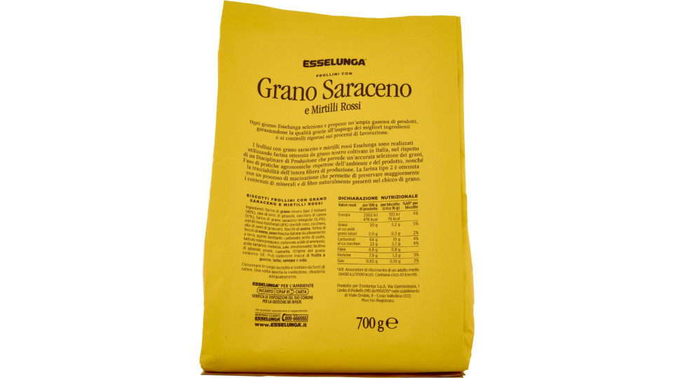 Esselunga, frollini con grano saraceno