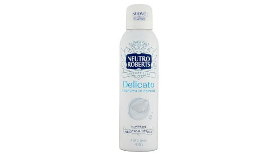 Neutro Roberts, Delicato profumo di sapone deodorante spray
