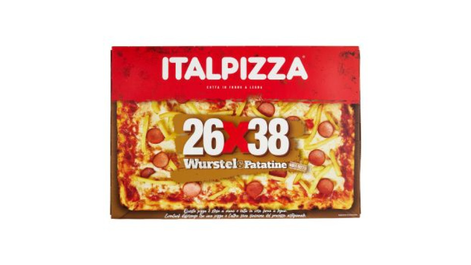 Gran Pizzeria, pizza Wurstel e Patatine 26x38 cm surgelata