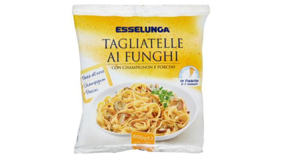 Esselunga, tagliatelle ai funghi con champignon e porcini surgelate