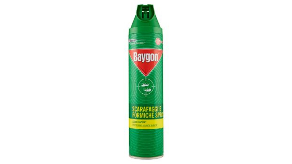 Baygon Scarafaggi Formiche Plus Spray, 1 Confezione da 400 ml per una Protezione di Lunga Durata