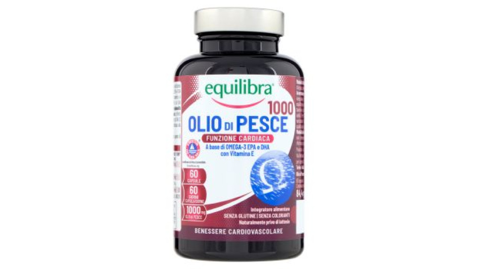 Equilibra, olio di pesce 1000 60 perle vegetali