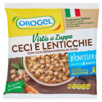 Orogel, Il Benessere virtù di zuppa ceci e lenticchie nere surgelate