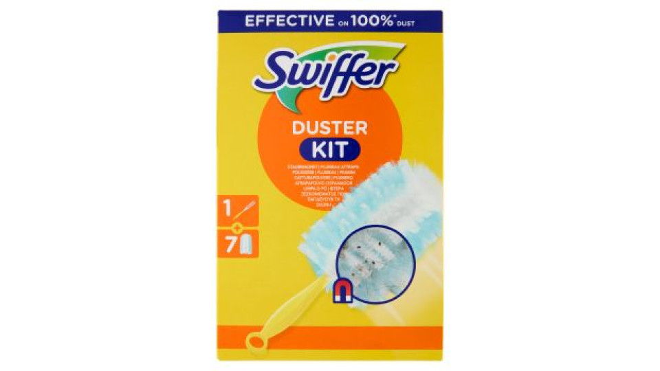 Swiffer Kit Cattura Polvere (1 Manico + 3 Piumini per spolverare)