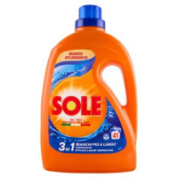 Sole Detersivo lavatrice Bianco Splendente 123 lavaggi 3 x 1,845 L