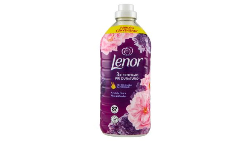 Lenor Ammorbidente Lavatrice Concentrato, Ametista Rosa e Note di Muschio, 86 Lavaggi 1806 ml