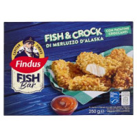 Capitan Findus Fish Bar Fish & Crock Merluzzo D'Alaska con Patatine Croccanti 250 g