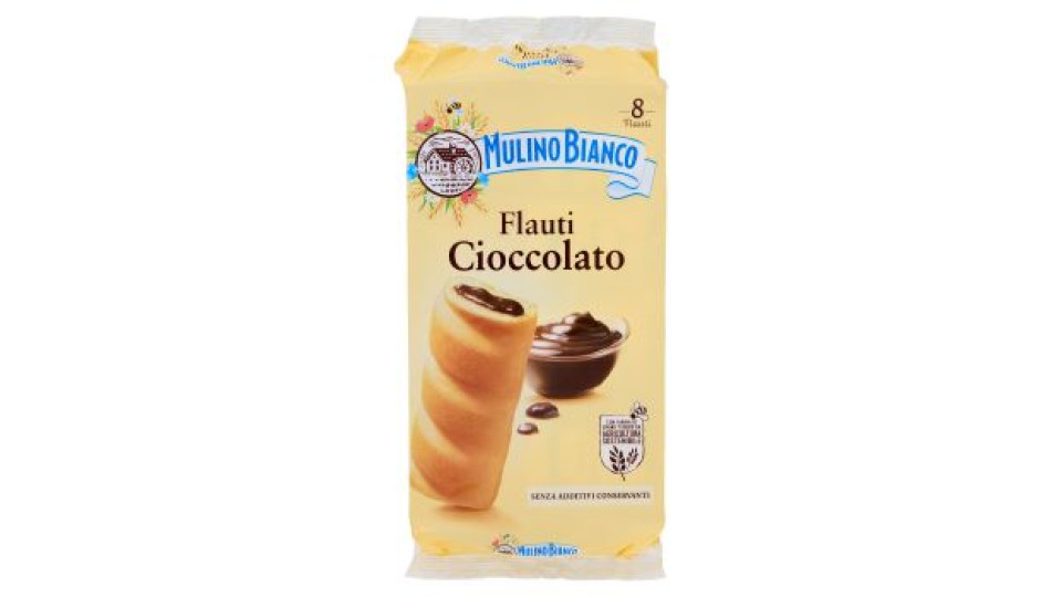 Mulino Bianco Flauti Cioccolato Merenda senza Additivi Conservanti 280g