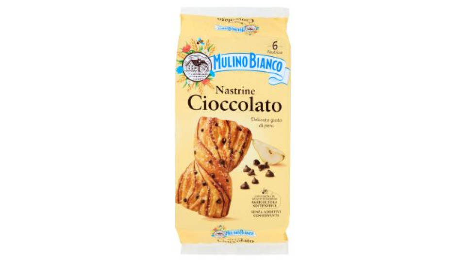Mulino Bianco Nastrine Merenda Cioccolato Senza Additivi Conservanti 6 pezzi 240g