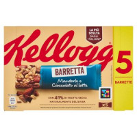 Kellogg's Barretta Kellogg's Mandorle e Cioccolato al Latte - 4 Pezzi da 32 g, Totale: