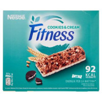 Fitness Cookies&cream Barretta Di Cereali Integrali, Biscotti Al Cacao E Cioccolato Bianco
