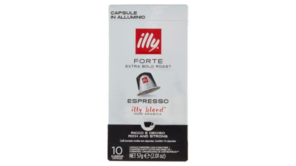 Illy Illy Forte Espresso 10 Capsule Compatibili Con Le Macchine Nespresso* 57 G