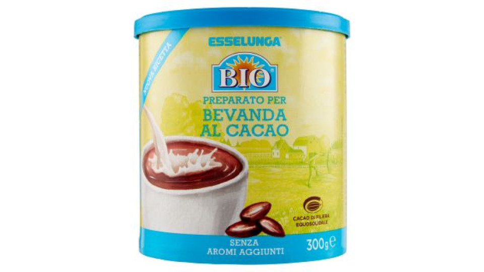 Esselunga Bio, preparato per bevanda al cacao biologico