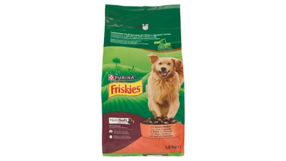 PURINA FRISKIES Vitafit Cane Crocchette NutriSoft con Manzo