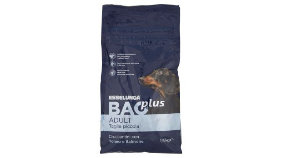 Esselunga Bao, cane Plus Adult taglia piccola croccantini con tonno e salmone